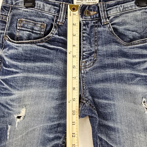 DPSR Distressed Medium Wash Ripped Skinny Straight Jeans Denim Size Small 31x32 - Picture 14 of 15